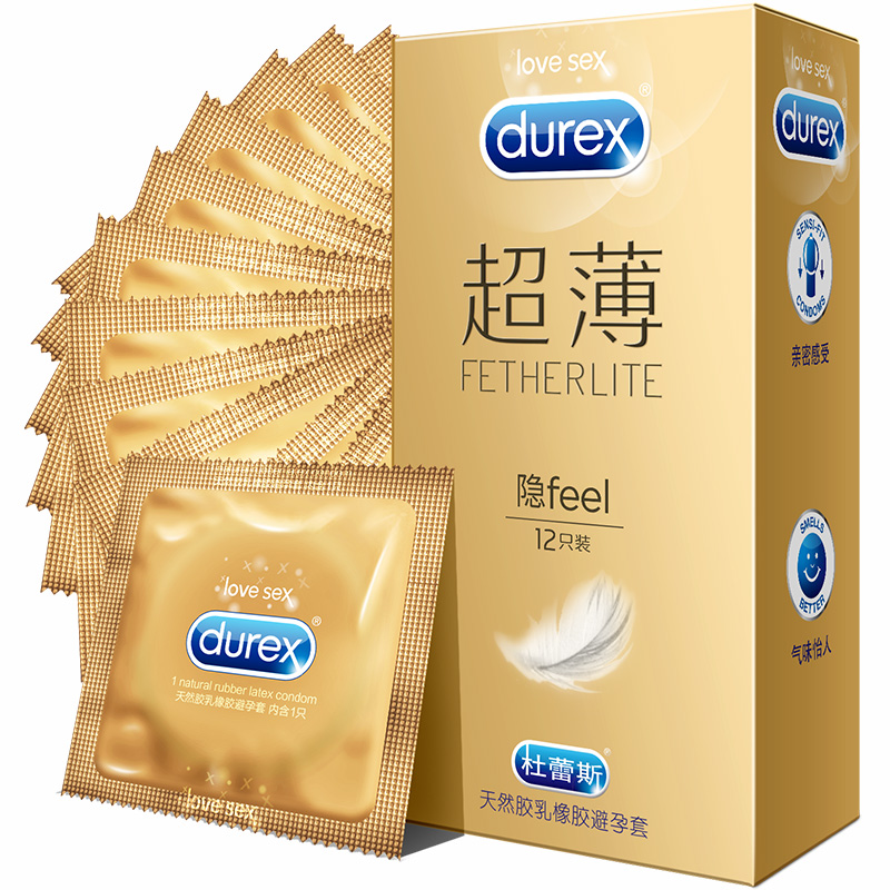 杜蕾斯 超薄超滑亲密安全套12只装-美咻咻商城