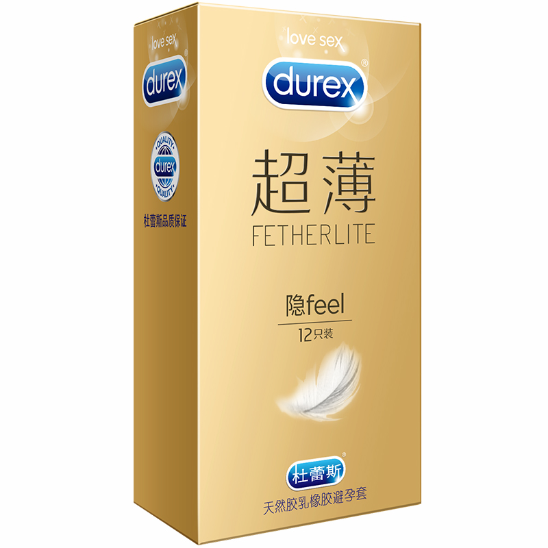 杜蕾斯 超薄超滑亲密安全套12只装-美咻咻商城