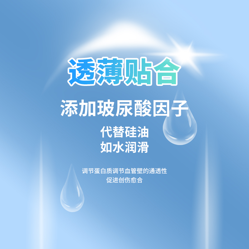 买一送一！德田透薄贴合滋润轻柔玻尿酸情趣计生用品天然乳胶安全套10只装-美咻咻商城