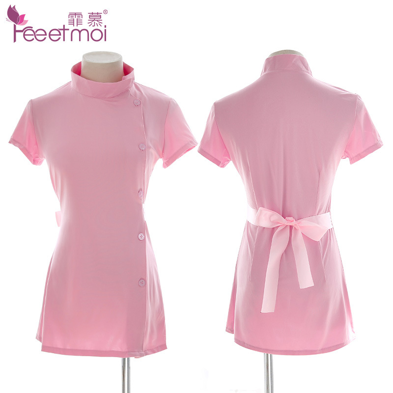 性感短袖护士套装 束身绑带 齐臀上衣-美咻咻商城