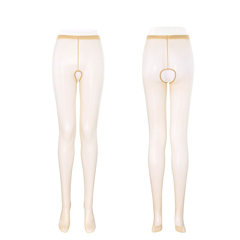 漫天星珠光开裆连裤丝袜 修身美腿 丝滑微闪-美咻咻商城