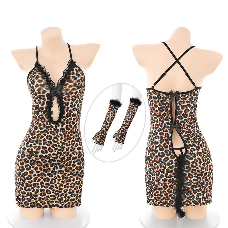 野味小豹娘热辣包臀套装 野性不羁 性感攻力-美咻咻商城