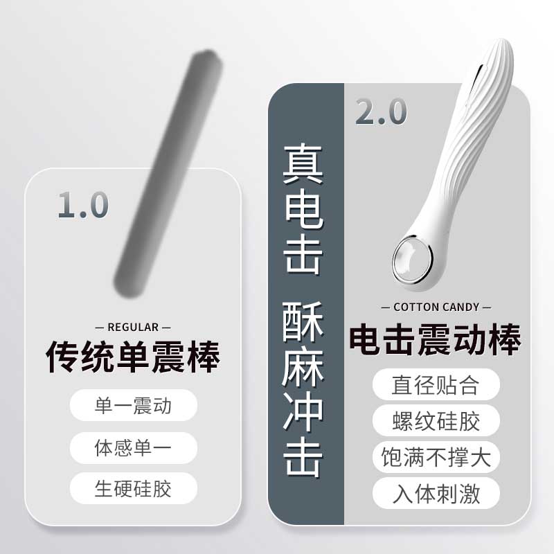 强震脉冲电击震动棒 深层冲击 柔软亲肤-美咻咻商城