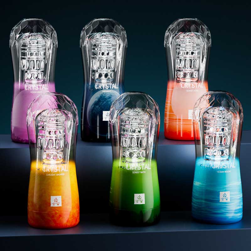 久爱透明手动飞机杯 螺旋吮吸 边看边玩-美咻咻商城