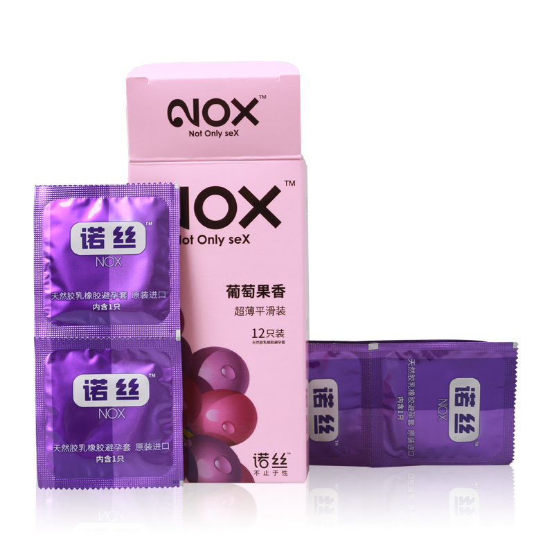 诺丝 超薄平滑柔滑顺畅果香葡萄味12只装-美咻咻商城