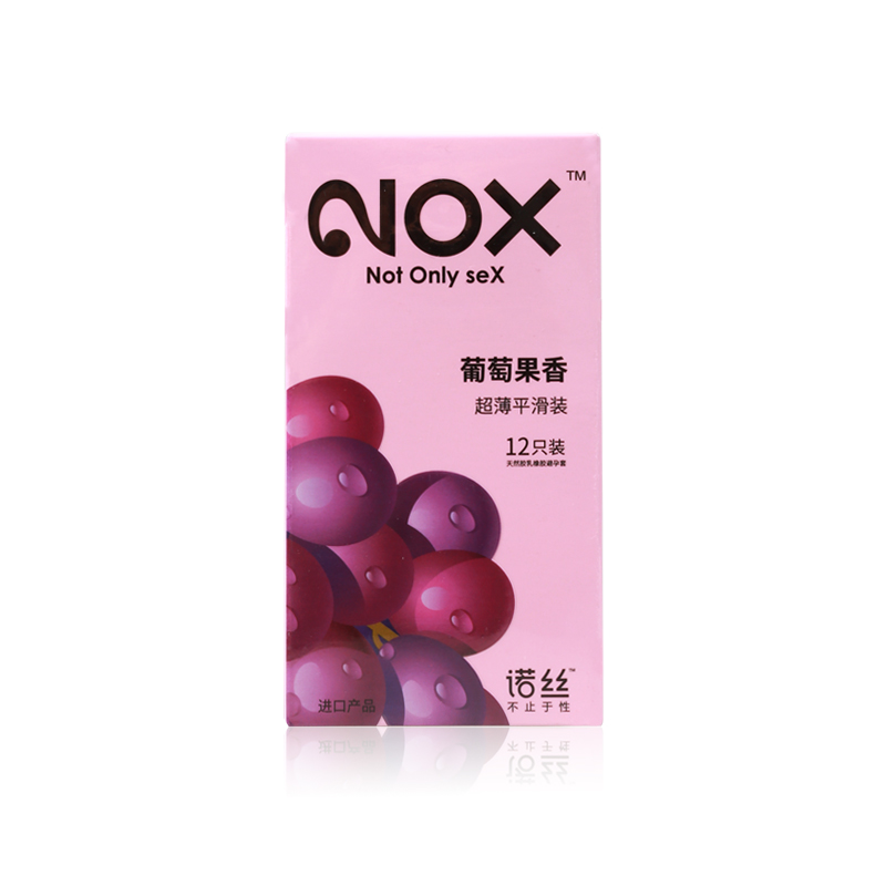 诺丝 超薄平滑柔滑顺畅果香葡萄味12只装-美咻咻商城