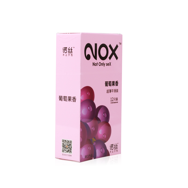 诺丝 超薄平滑柔滑顺畅果香葡萄味12只装-美咻咻商城