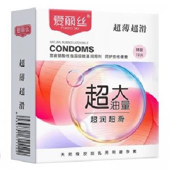 【买一送一】爱丽丝超大油量安全套10只 超薄超滑