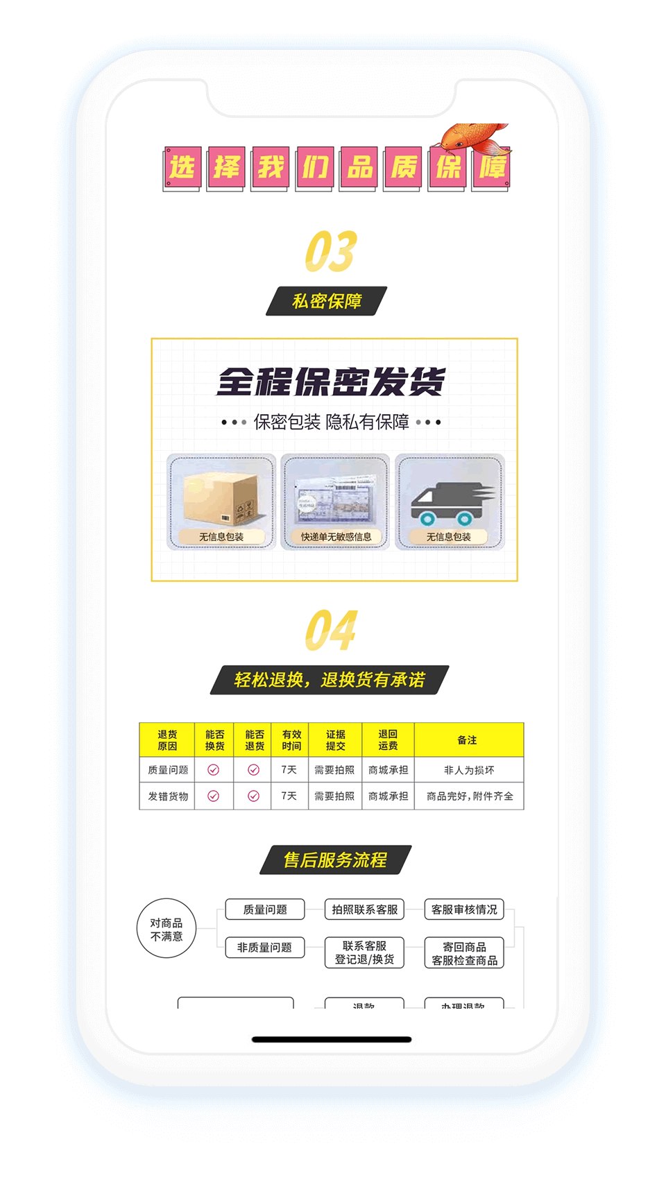 十色 App 隐私发货与售后服务界面